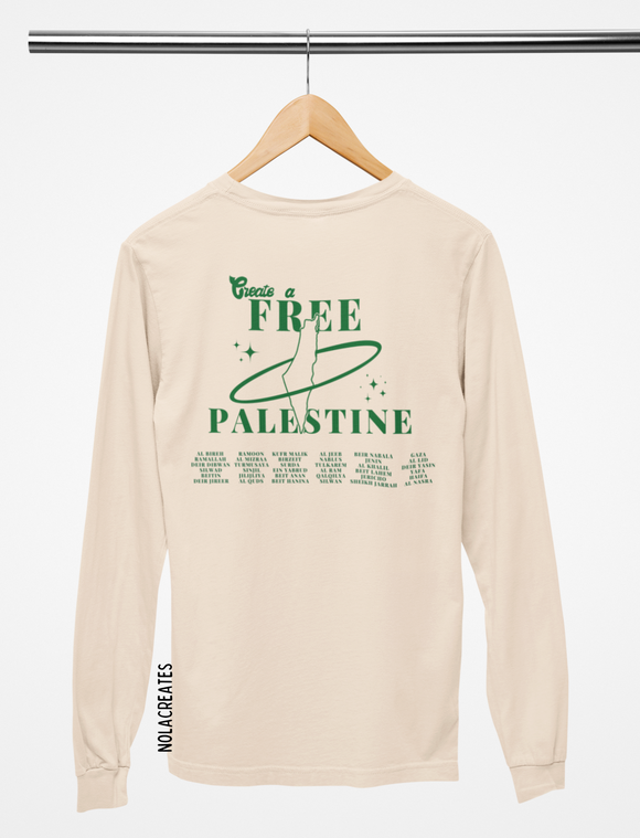 Sand Create a Free Palestine Long Sleeve