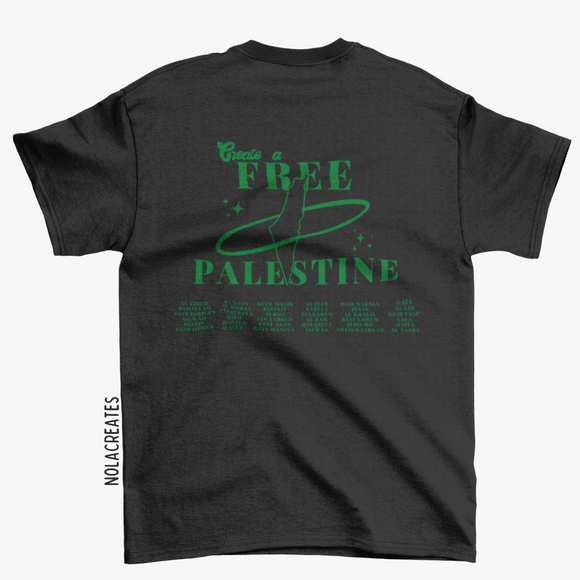 Black Create a Free Palestine T-Shirt