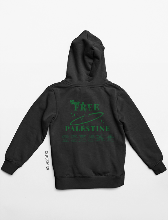Black Create a Free Palestine Hoodie